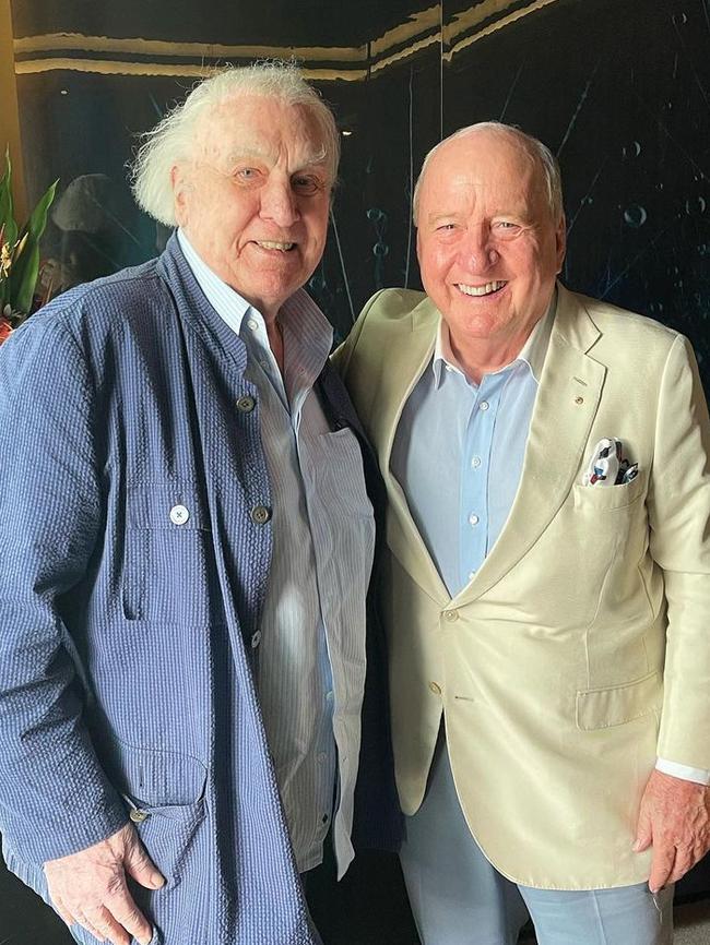 John Laws and Alan Jones in December last year.