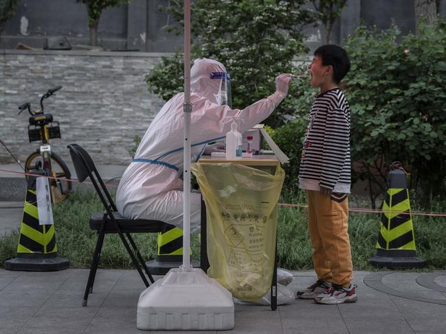 China is trying to contain a spike in coronavirus cases in the capital Beijing after dozens of people tested positive for the virus in recent days. Picture: Kevin Frayer/Getty Images