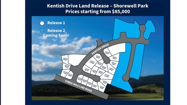 Blocks of subsidised land available at Kentish Dr, Shorewell Park. Picture: realestate.com.au