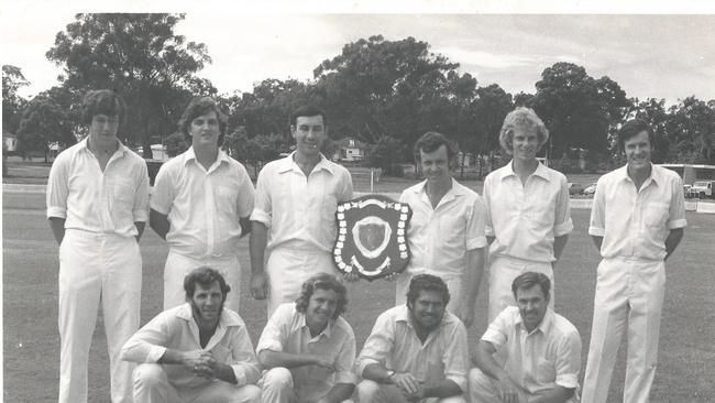 Gold Coast cricket premiers from 1978/79. Back row from left: Phillip Firth, Col Kirkwood, Roger Ledger, Greg Markwell (c), Greg Curtis, Alan Littman. Front rwo: Ray Naumann, Bill Laver, Clyde Veivers, Des Ward. Absent: Don Nowlan, Bruce Oxenford.