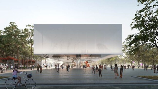 Concept drawing of modern art gallery proposed for old Royal Adelaide Hospital redevelopment in late 2106. Source: supplied