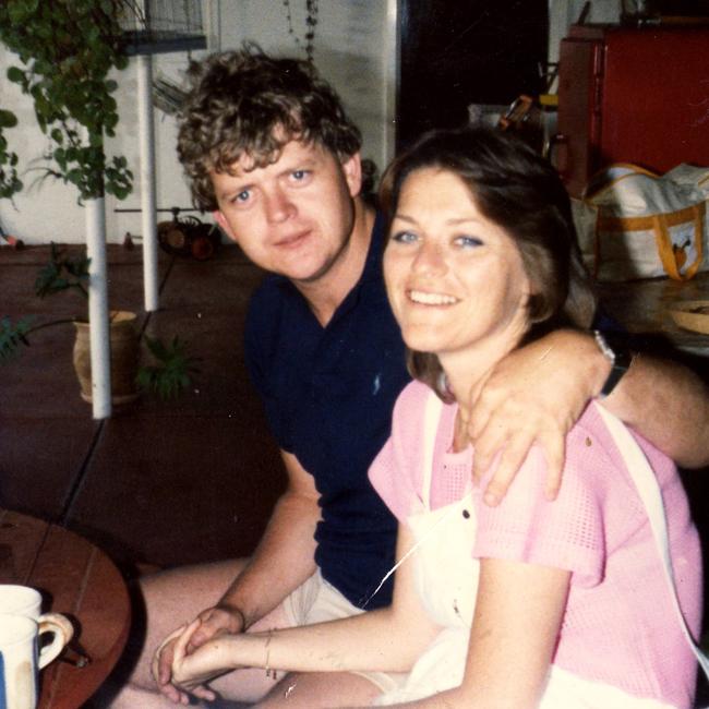 Victim policeman Geoffrey Bowen with wife Jane in 1984. Picture: Supplied