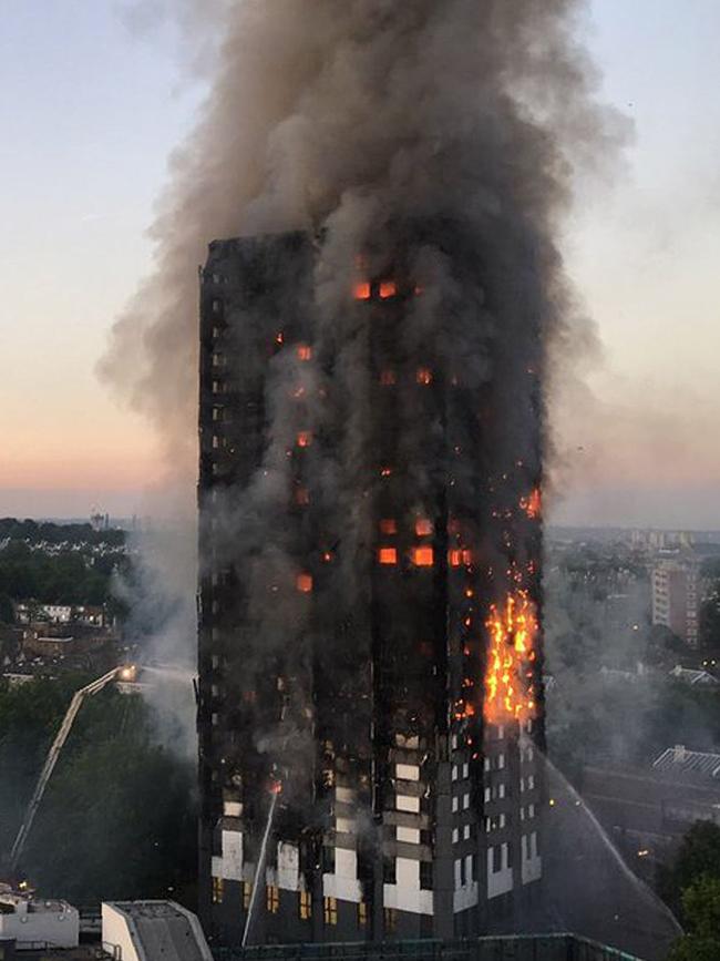 Fire safety concerns skyrocketed after the devastating Grenfell Tower inferno in London. Picture: AFP Photo/Natalie Oxford.