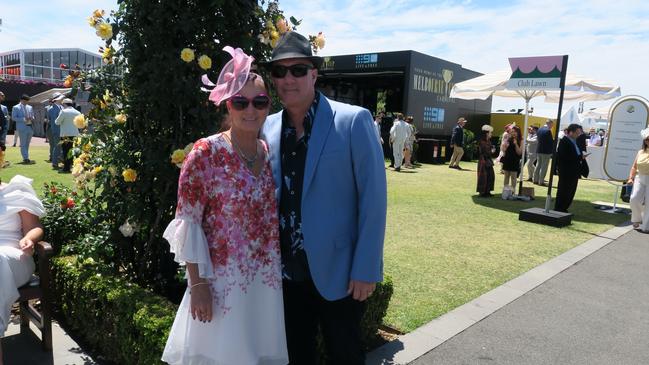 Wendy and Craig at the 2024 Crown Oaks Day, held at Flemington Racecourse. Picture: Gemma Scerri