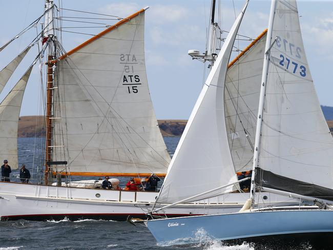 Australian Wooden Boat Festival - Parade of Sail pictured from the Young Endeavor PICTURE: MATT THOMPSON