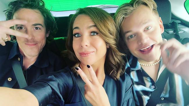 Kate Ritchie with Tim Blackwell and Joel Creasey. Picture: Instagram