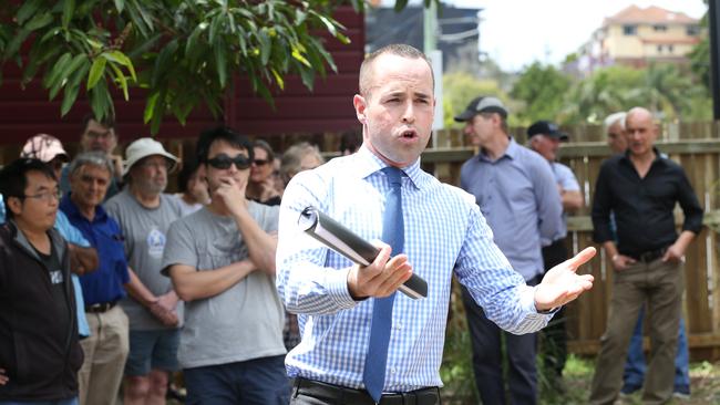 Ray White Qld CEO and auctioneer Jason Andrew says auctions are now the preferred form of selling for vendors. Picture: Annette Dew