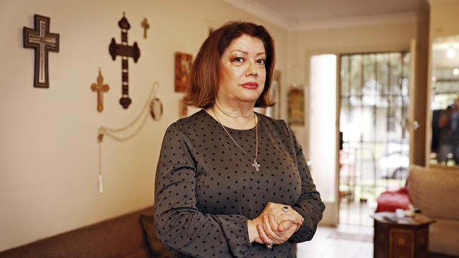 Jacqueline Georges who is the Secretary of the Coalition of the Assyrian Parties Australia is furious at the government's plan to bring back the families of ISIS fighters who left Australia to join Islamic State. Picture: Sam Ruttyn