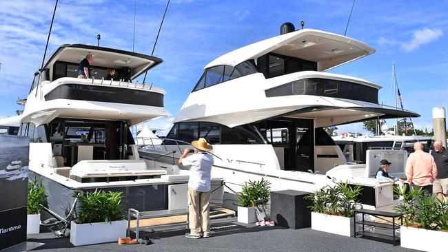 Maritimo Luxury motor yachts Wednesday May 22, 2024. Picture, John Gass