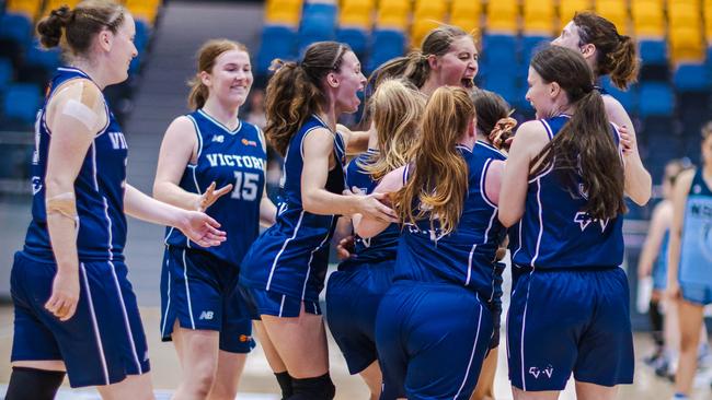 Victoria celebrate their women's IB Cup win