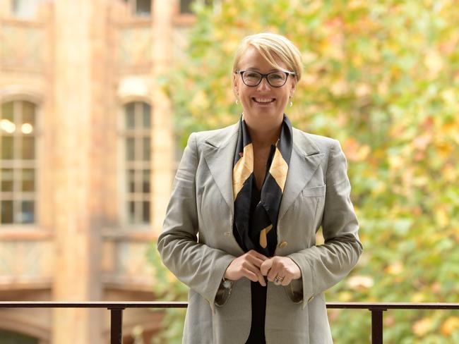 Sally Capp poses for a photograph after being announced as the new Lord Mayor of Melbourne at the official results declaration at the Melbourne Town Hall in Melbourne, Monday, May 21, 2018. Ms Capp secured 53.05 per cent of the total votes in a by-election triggered by predecessor Robert Doyle's resignation. (AAP Image/Tracey Nearmy) NO ARCHIVING