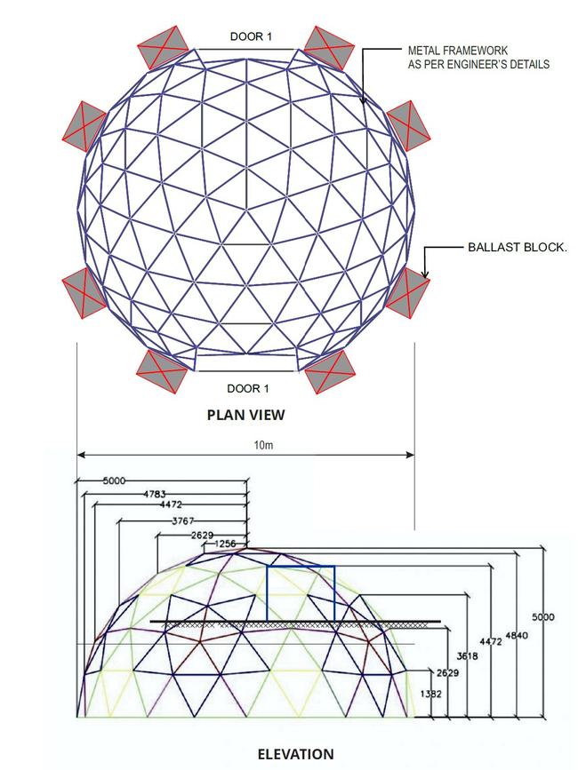 Design for dome construction to function for panel focused workshops; screenings and performances associated with digital innovation; and the showcasing of information through immersive and emerging technologies. The proposed use will include information sessions, masterclasses and panel discussions at the Byron Bay International Film Festival.