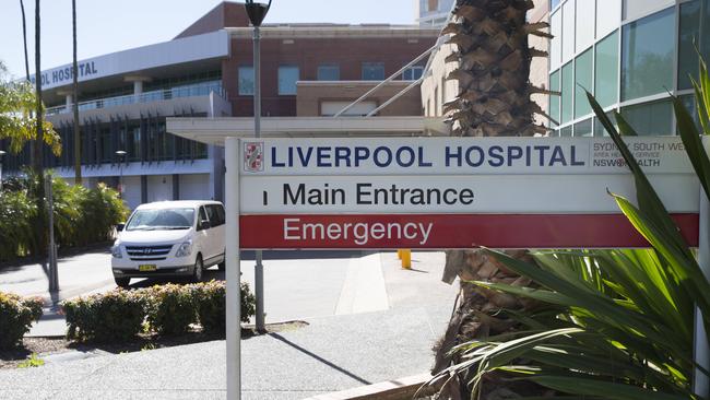 The man was treated at the scene by paramedics before being taken to Liverpool Hospital. Picture: AAP