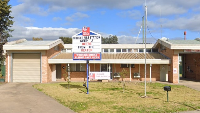 The Mudgee Fire Station, in the NSW Central West, hasn't had running water in nearly two months. Picture: Google Maps