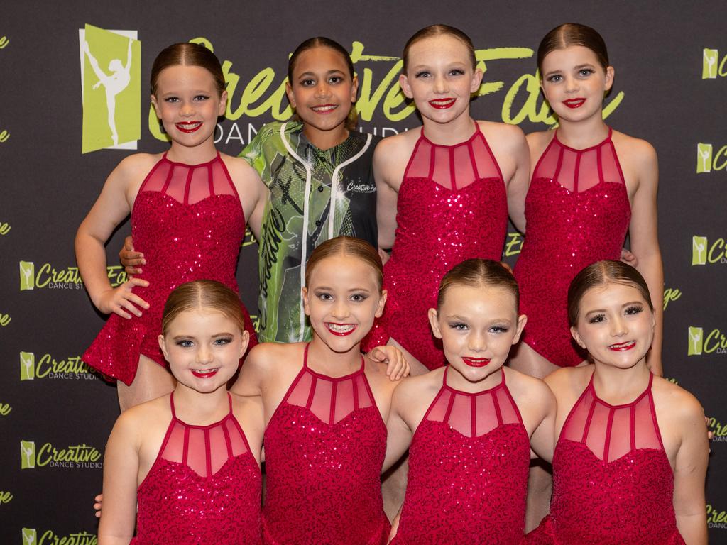 Sophie Dickson, Jazlyn Malayta, Amelia Boswood, Mackenzie Rankin, Summer Keating, Emity Bourke, Hannah Boswood and Brooklyn Keating at the 76th Mackay Eisteddfod Monday 2 October 2023 Picture: Michaela Harlow
