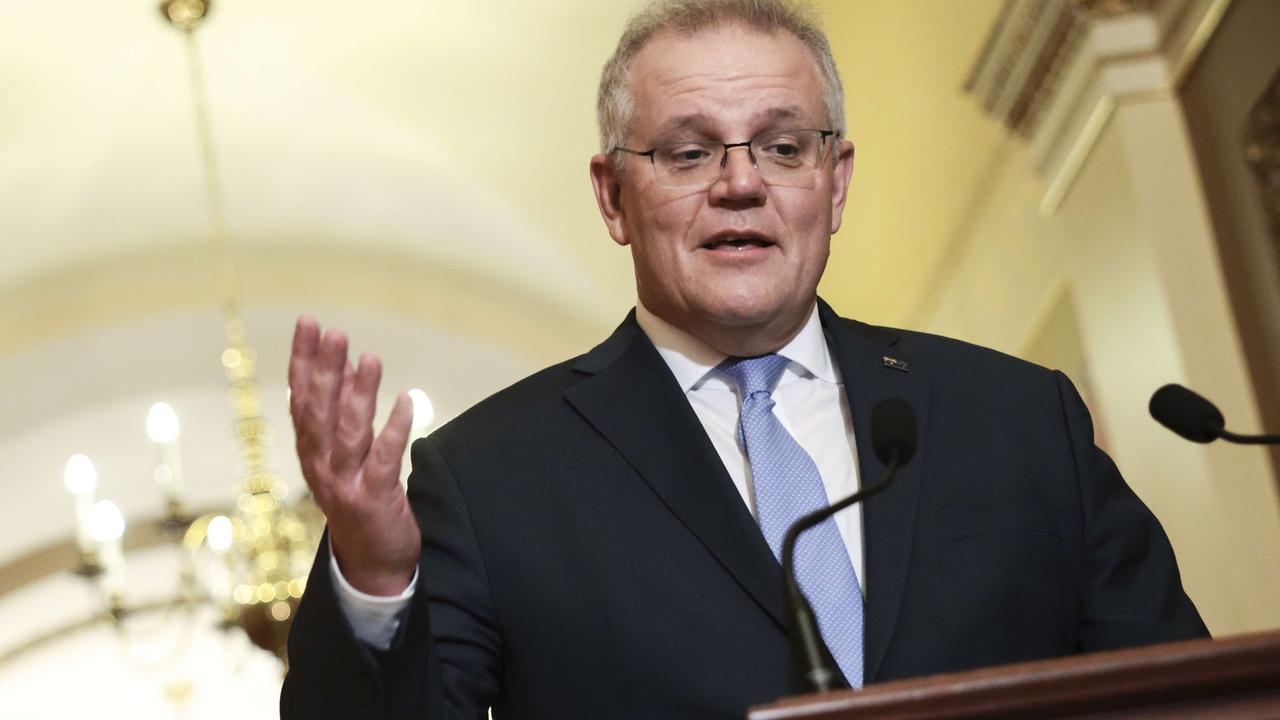 Prime Minister Scott Morrison has announced the international travel ban will end next month. Picture: Anna Moneymaker/Getty Images/AFP