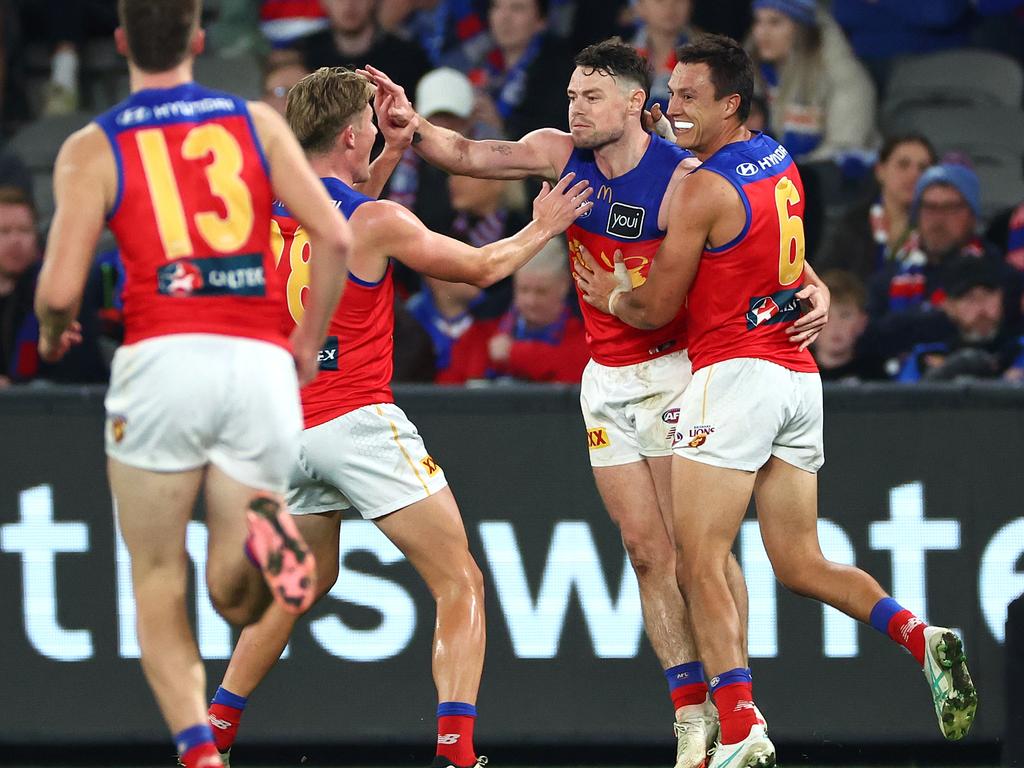 Captain Lachie Neale had a huge outing for the Lions. Picture: Quinn Rooney/Getty Images