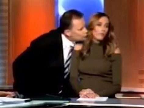 Tony Jones in an awkward encounter with Bec Judd.