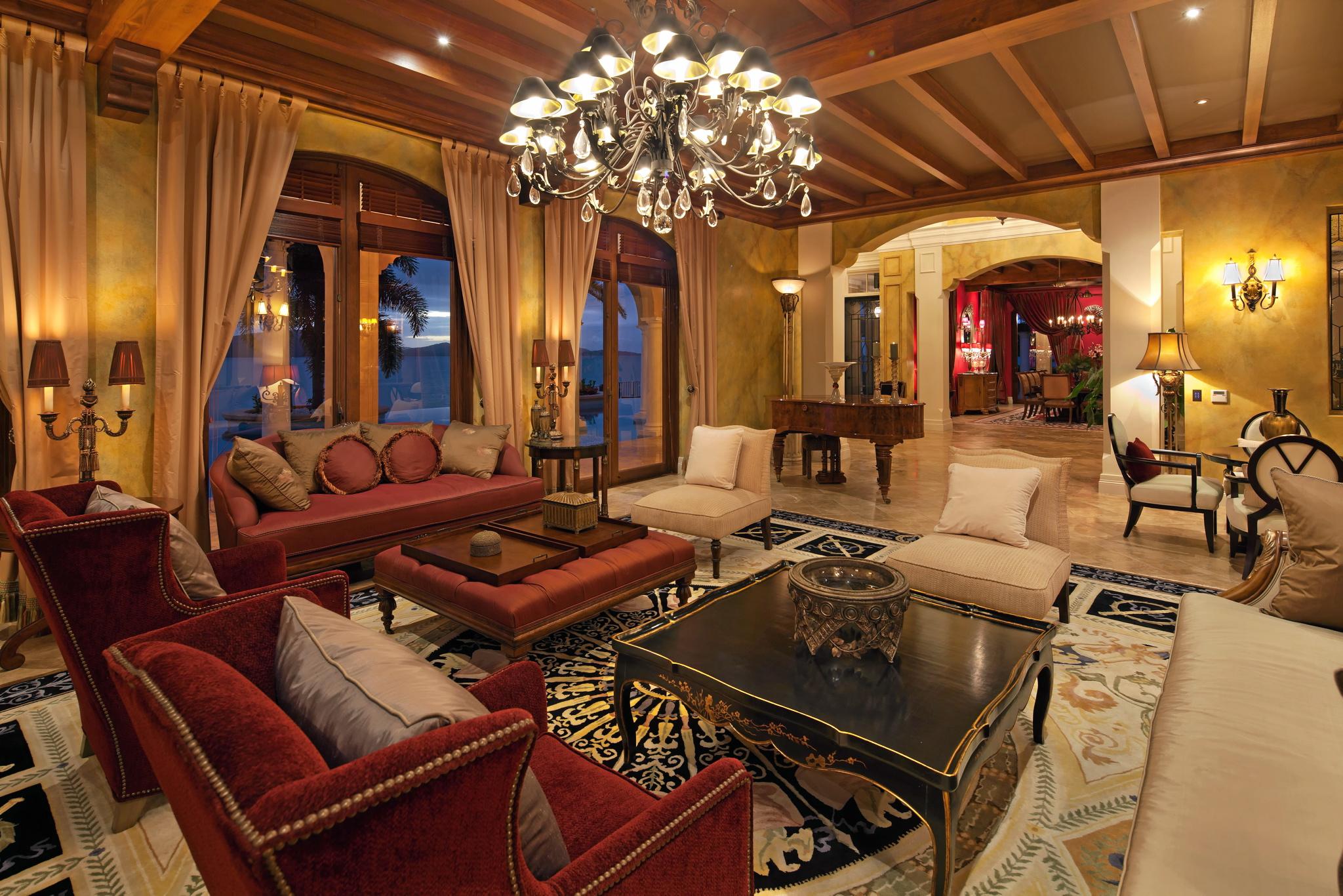 The lounge room at Mandalay House.