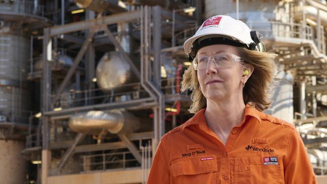 Woodside Energy CEO Meg O'Neill at the Karratha gas plant.