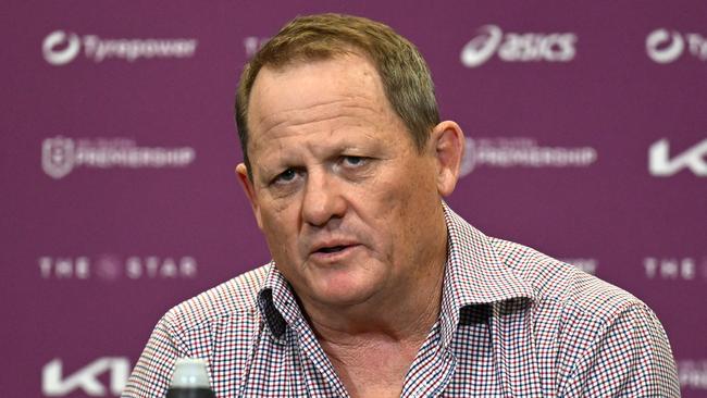 Brisbane coach Kevin Walters at the press conference after the Brisbane Broncos v Parramatta Eeels game at Suncorp Stadium. Picture: NRL Images