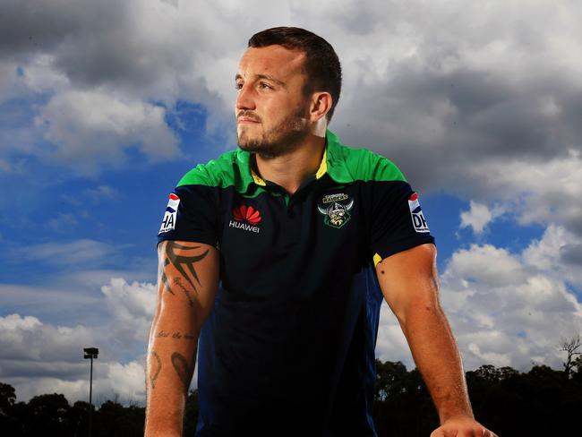 Josh Hodgson, new English recruit for the Canberra Raiders, pictured at the Club's Bruce HQ. pic Mark Evans