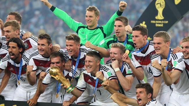 Germany celebrate winning the 2014 World Cup.
