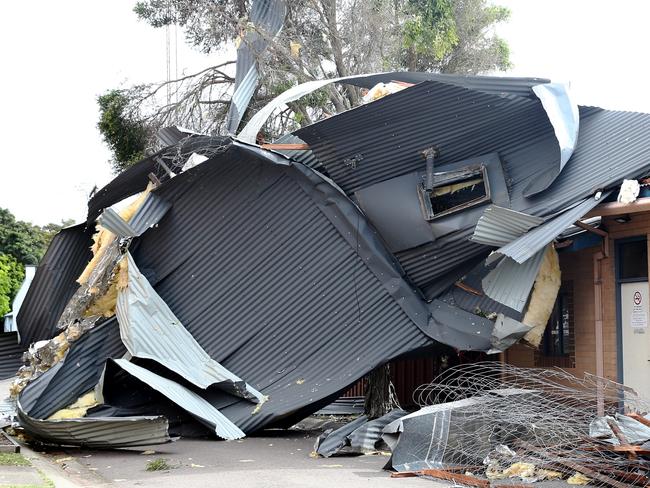 ****FEES APPLY**** For the second time in 14 months, the Presbyterian Aged Care Facility at Stockton, Newcastle, was ripped apart by a savage super storm on Monday night. A 146 kmph wind gust was record at Newcastle's Nobby's Beach. Picture by Peter Lorimer.