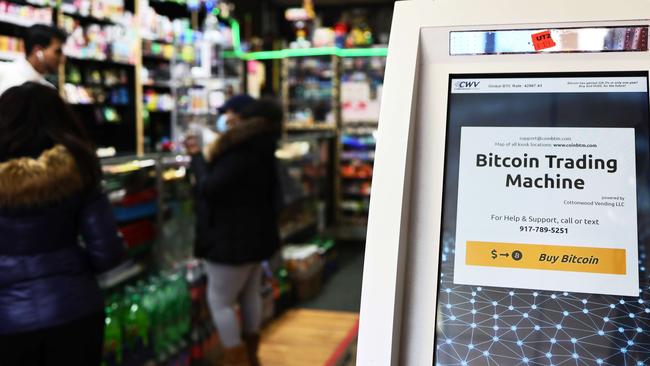 In addition to network fees, third-party services like bitcoin ATMs also charge fees for their services. Picture: AFP