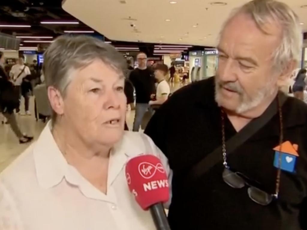 Passenger Cheryl Suker at Dublin Airport. Picture: Seven News