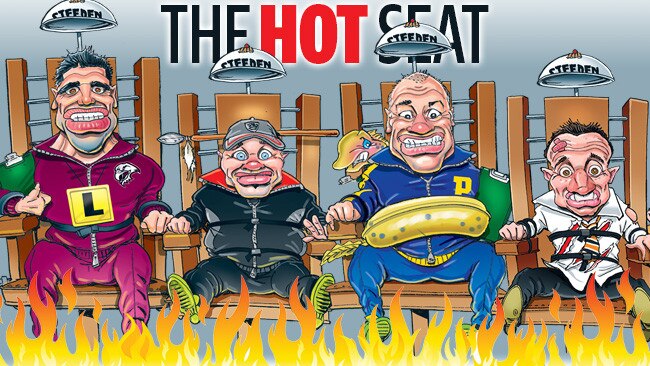 Trent Barrett, Andrew McFadden, Bard Arthur and Jason Taylor are a host of coaches in the hot seat heading into 2016.