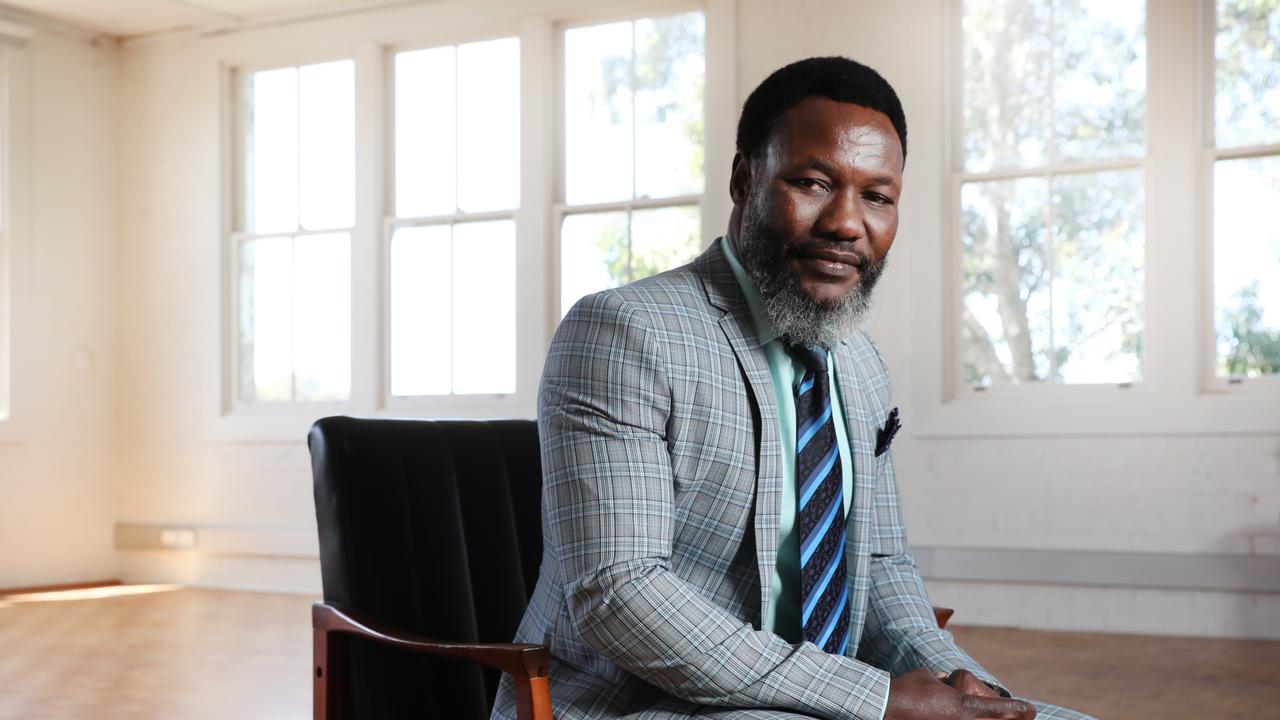 Sydney lawyer and former boxing world champion Lovemore Ndou is following in the footsteps of his idol, Nelson Mandela, as he prepares a bid to become president of South Africa. Picture: Richard Dobson
