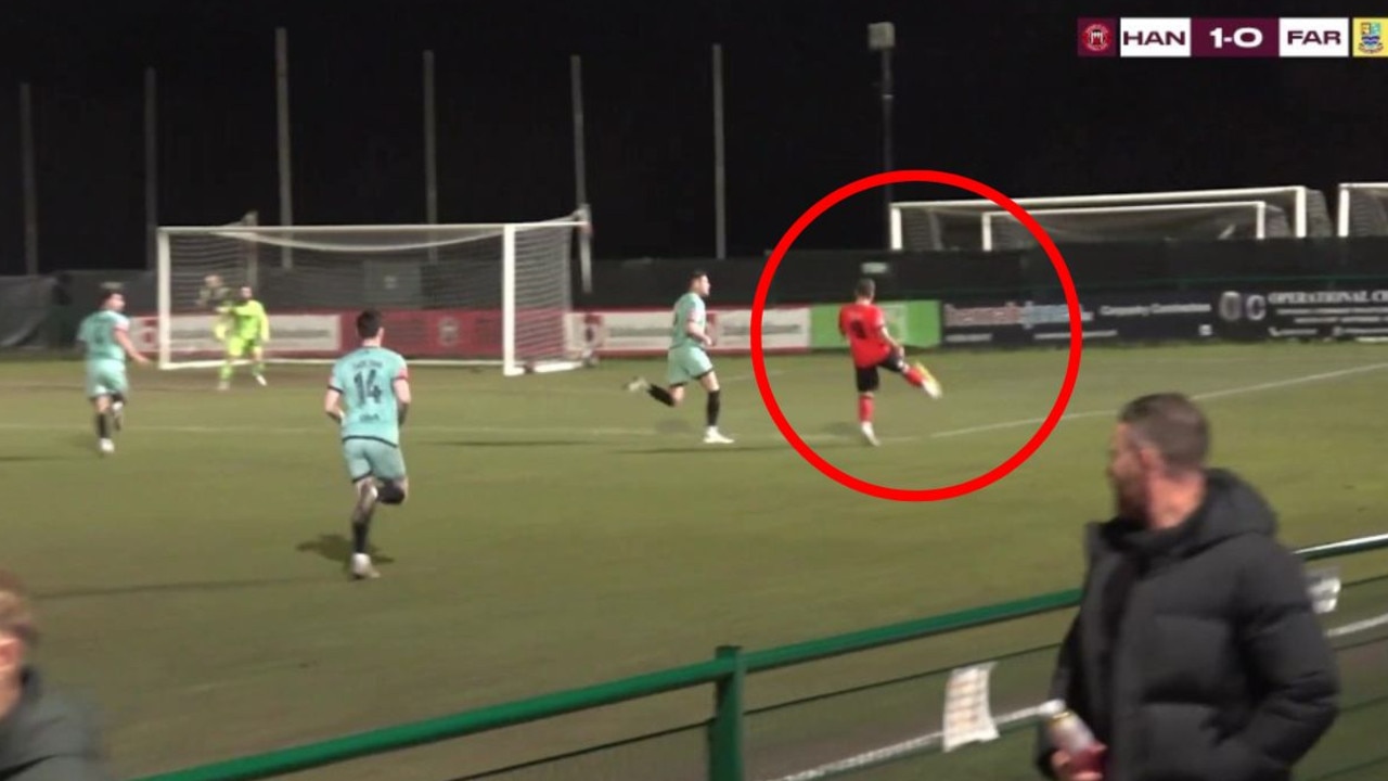 Football legend son’s unbelievable goal stuns