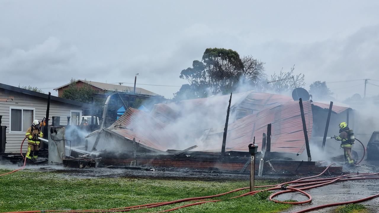 House fire in Sorell. Pictures Kenji Sato