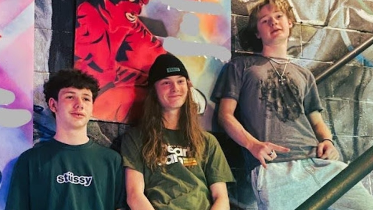 The Sumfinks are a three-piece band consisting of Grade 9 students Gus Abbott on vocals/guitar, Arlen Taylor on bass and Tyler Outteridge on drums. Picture: Contributed
