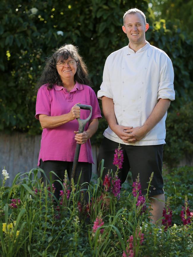 Backyard producer Liz Lelong with Ethos chef Iain Todd. Picture: RICHARD JUPE