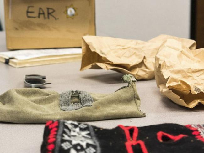 Ski masks believed to have been worn by the killer. Picture: FBI