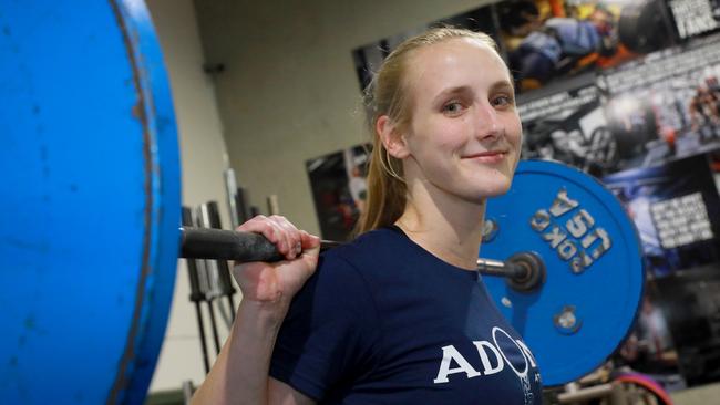 Rachel Jones has no problem lifting three times her body weight but now wants to go bigger. Picture: Angelo Velardo