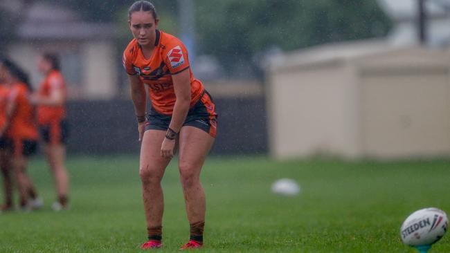 Enah Desic was a magnificent kicker in all conditions. Picture Stephen Archer.