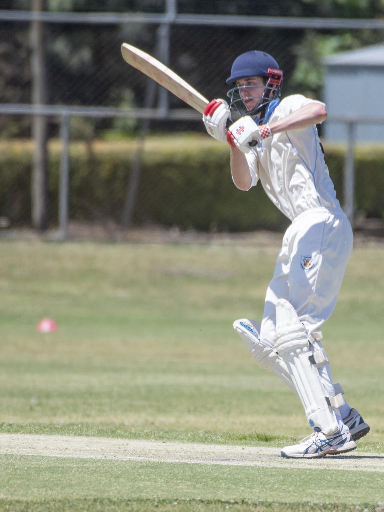 Rohan McDonald bats for Wests. Western Districts vs Met Easts, reserve grade cricket. Saturday, November 26, 2022. Picture: Nev Madsen.