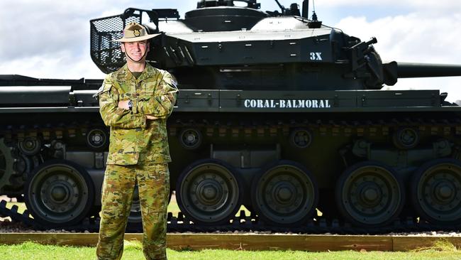 Commander of the 3rd Brigade, Brigadier Kahlil Fegan at Brigade HQ, Lavarack Barracks. Picture: Shae Beplate.