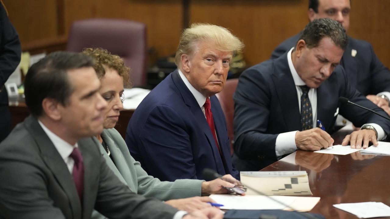 Mr Trump appeared in court. Picture: Seth Wenig/Associated Press/Bloomberg via Getty Images