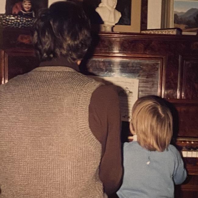 Layton Hodgetts and daughter Sarah at the piano many years ago. Picture: Jane Hodgetts