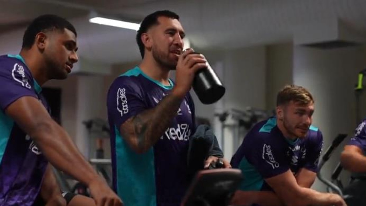 There was some doubt whether Nelson Asofa-Solomona would be fit for Round 1, but he is set to play in Storm’s trial against Newcastle. Picture: Storm Digital