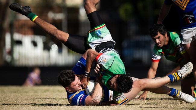 The first half was an arm-wrestle between the two sides. Picture: Elise Derwin