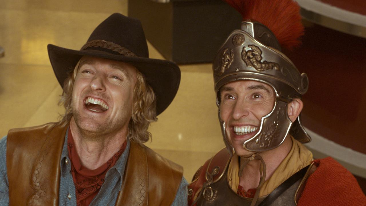 Owen Wilson and Steve Coogan appearing in Night at the Museum 3.