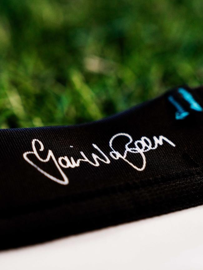 With Wanganeen’s name on the back. Picture: Matthew Sampson