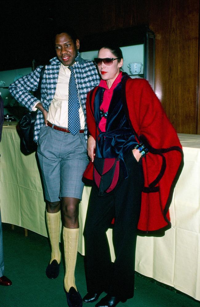 Andre Leon Talley and Italian personal stylist Marina Schiano circa 1980 in New York City. Picture: PL Gould//Getty Images