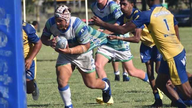 Under-17 grand final, Gladstone Ringers versus Woorabinda Warriors, at Warba Wangarunya Rugby League Carnival at Saleyards Park, Rockhampton, on January 24, 2025. Photo: Pam McKay