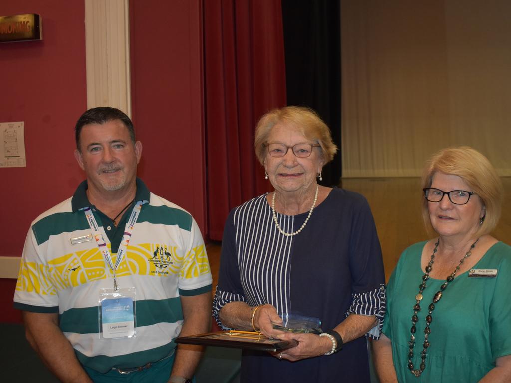 Australia Day ambassador and Para athlete Leigh Skinner, Citizen of the Year Rosalyn Keim and SDRC councillor Sheryl Windle (Photo: Warwick Daily News)